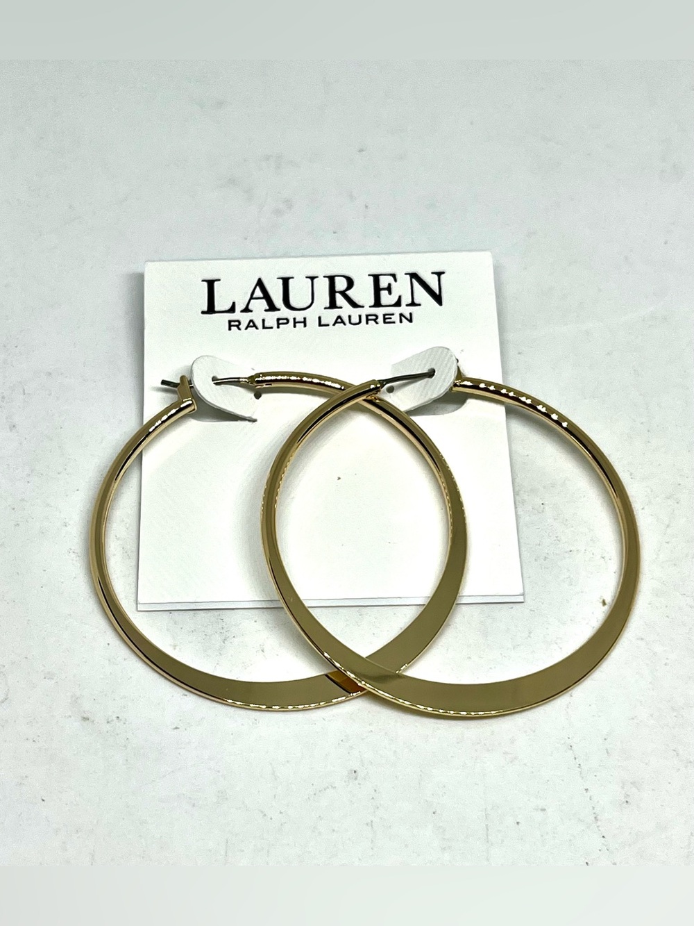 Lauren Ralph Lauren Gold Hoop Earrings - Classic Large Hoops NWT